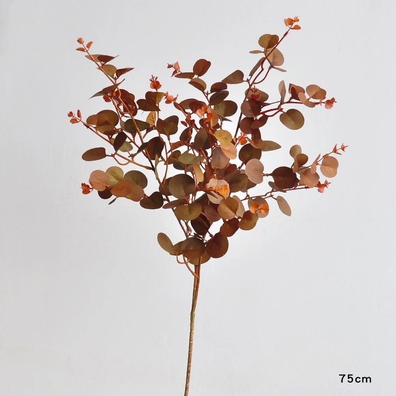 75CM Artificial Eucalyptus Leaves Purple Red Greenery Home Decor Floral Arrangement Supplies Photography Props
