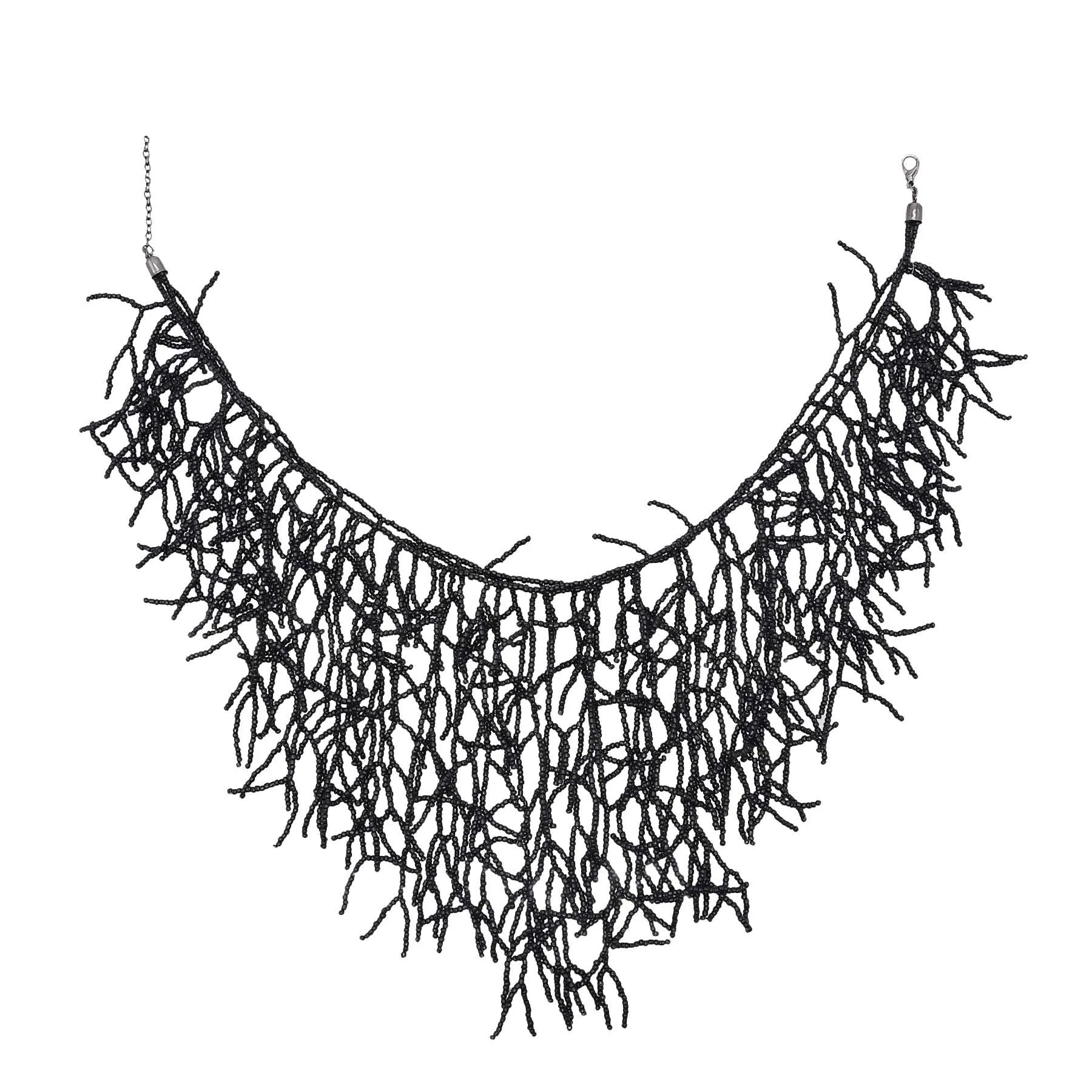 Boho Ethnic Statement Choker Necklace – Handmade Layered Collar Necklace