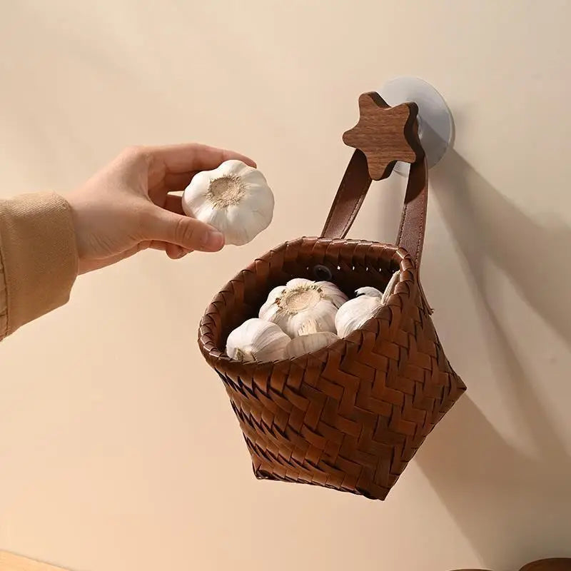 Wall Hanging Kitchen Storage Basket | Ventilated Organizer for Produce & Pantry