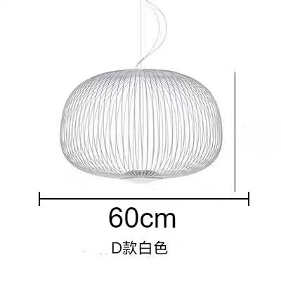 Modern Creative Iron Spokes Pendant Lights Minimalist Birdcage Chandelier for Living RoomDining Room Home Decor Hanging Lamp
