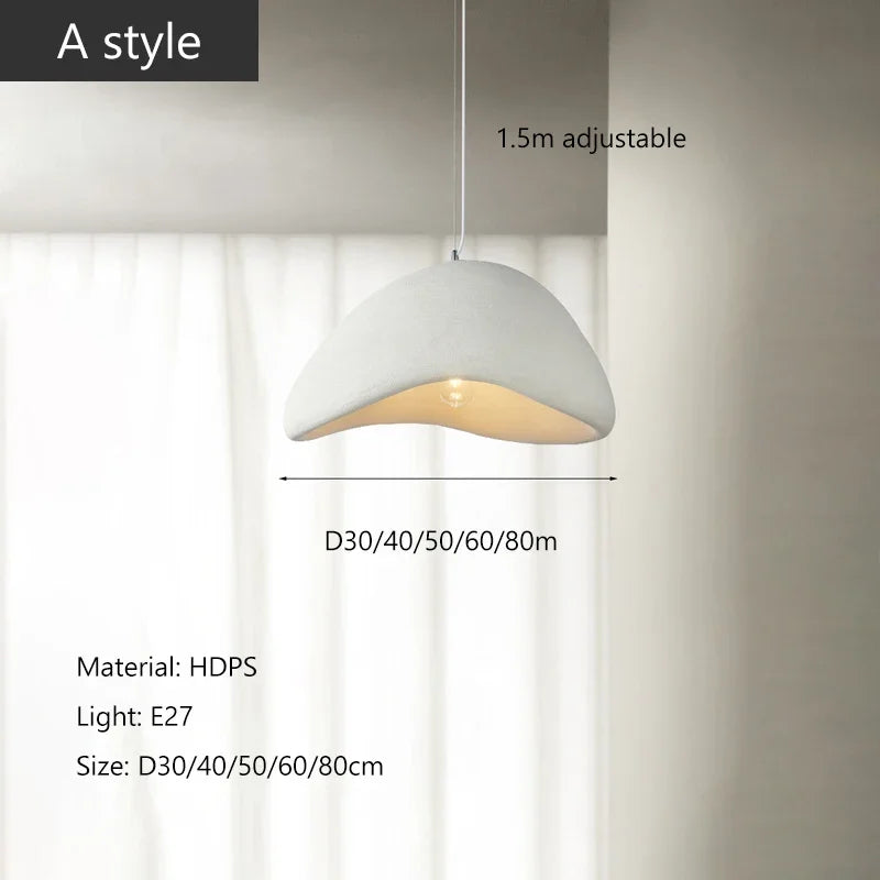 Nordic Minimalist Wabi Sabi Wind E27 Led Pendant Lights Dining Room Bar Loft Bedroom Home Decor Chandelier Hanging Lamp Fixture