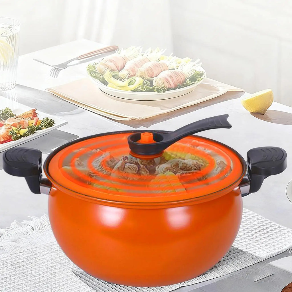 Cast Iron Dutch Oven | Large Non-Stick Cooking Pot with Lid for Gas & Induction