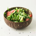 Polished Coconut Bowl & Wooden Spoon Set | Natural Eco-Friendly Smoothie Bowl