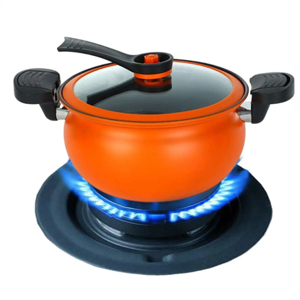 Cast Iron Dutch Oven | Large Non-Stick Cooking Pot with Lid for Gas & Induction