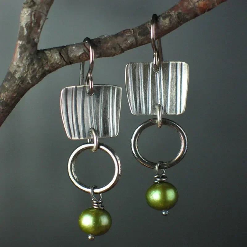Boho Handmade Drop Earrings – Vintage Ancient Design for Women
