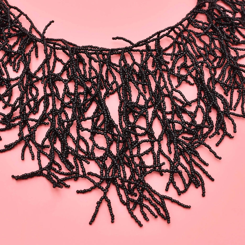 Boho Ethnic Statement Choker Necklace – Handmade Layered Collar Necklace