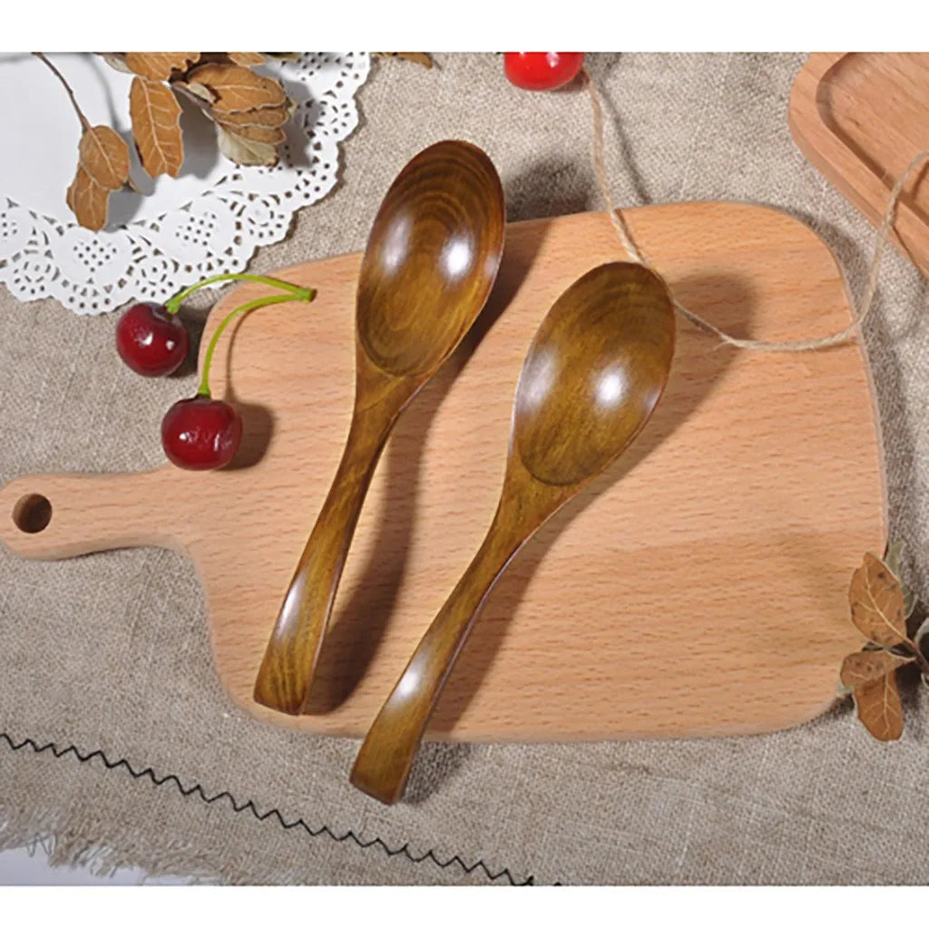 Natural Phoebe Wood Spoon | Handcrafted Wooden Dessert & Soup Spoon