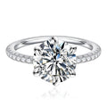 NeeTim 5CT Sparkling D Color Moissanite Lab Diamond Wedding Rings For Women S925 Sterling Silver Luxury Jewelry Engagement Ring