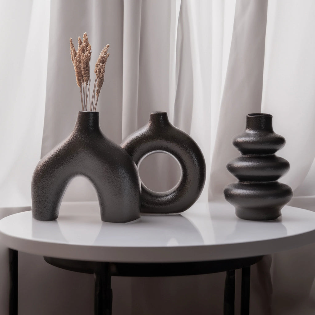 Bohemian Ceramic Vase Set | Decorative Home & Wedding Decor