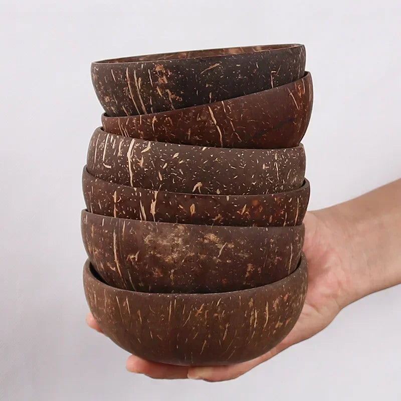 Natural Coconut Shell Bowl | Eco-Friendly Wooden Dinnerware