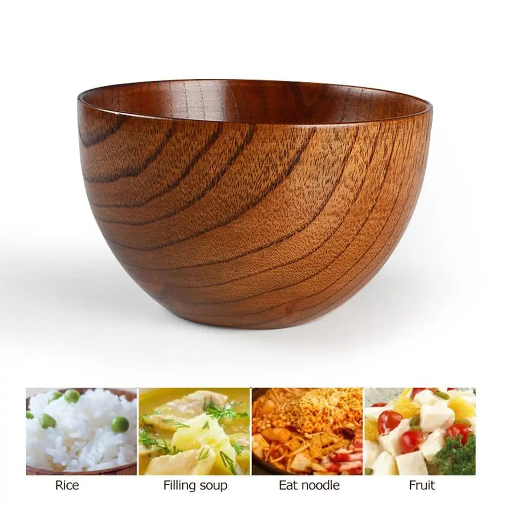 Japanese Style Wooden Bowl | Natural Handcrafted Wood Bowl for Everyday Use