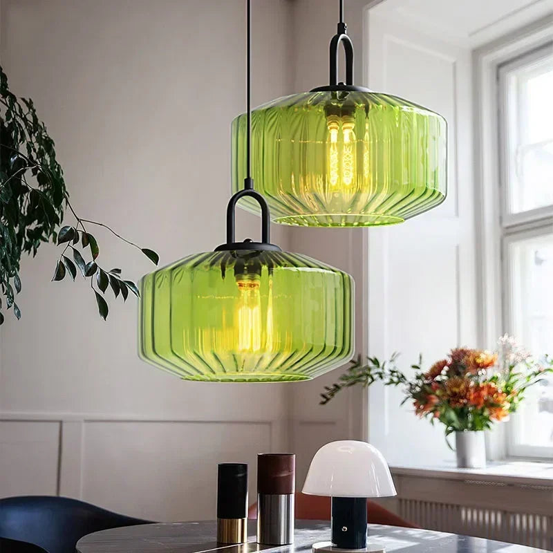 Modern Minimalist Designer Pendant Lamp Restaurant Bedroom Bar Living Room Colored Glass LED Art Chandelier Home Decor Lighting