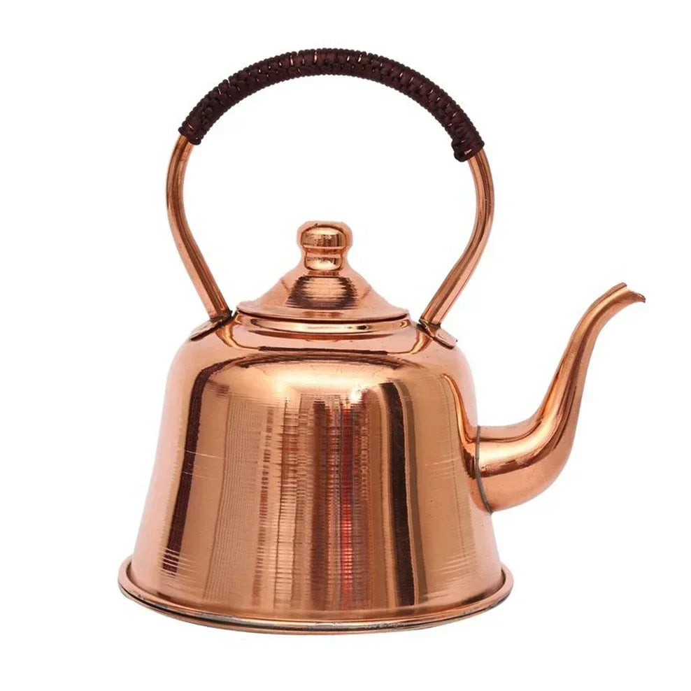 Handmade Pure Copper Teapot | 2L Red Copper Kettle for Gas & Induction Cooker