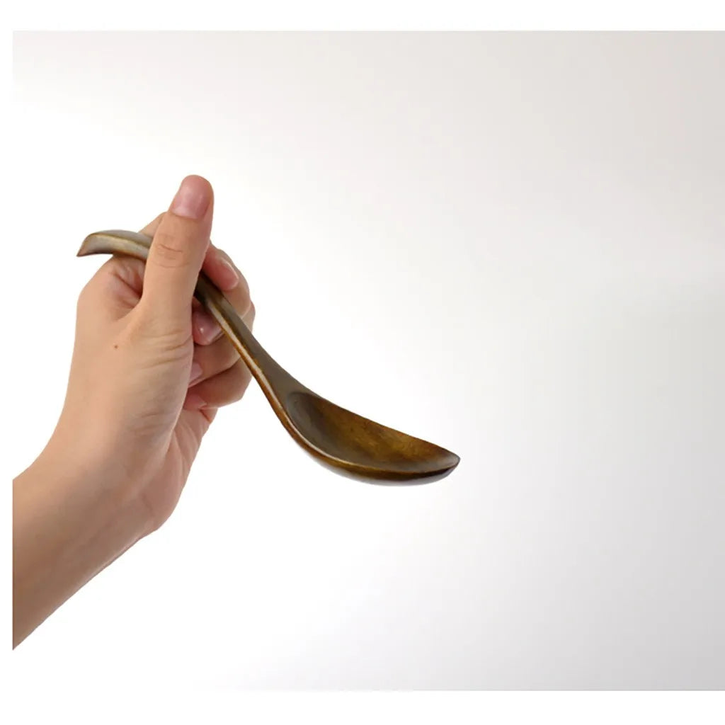 Natural Phoebe Wood Spoon | Handcrafted Wooden Dessert & Soup Spoon