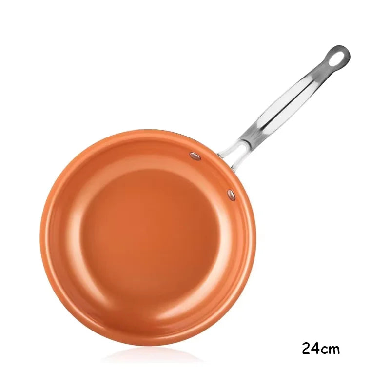 Copper Nonstick Frying Pan | Ceramic Coated Skillet for Gas & Induction Cooker