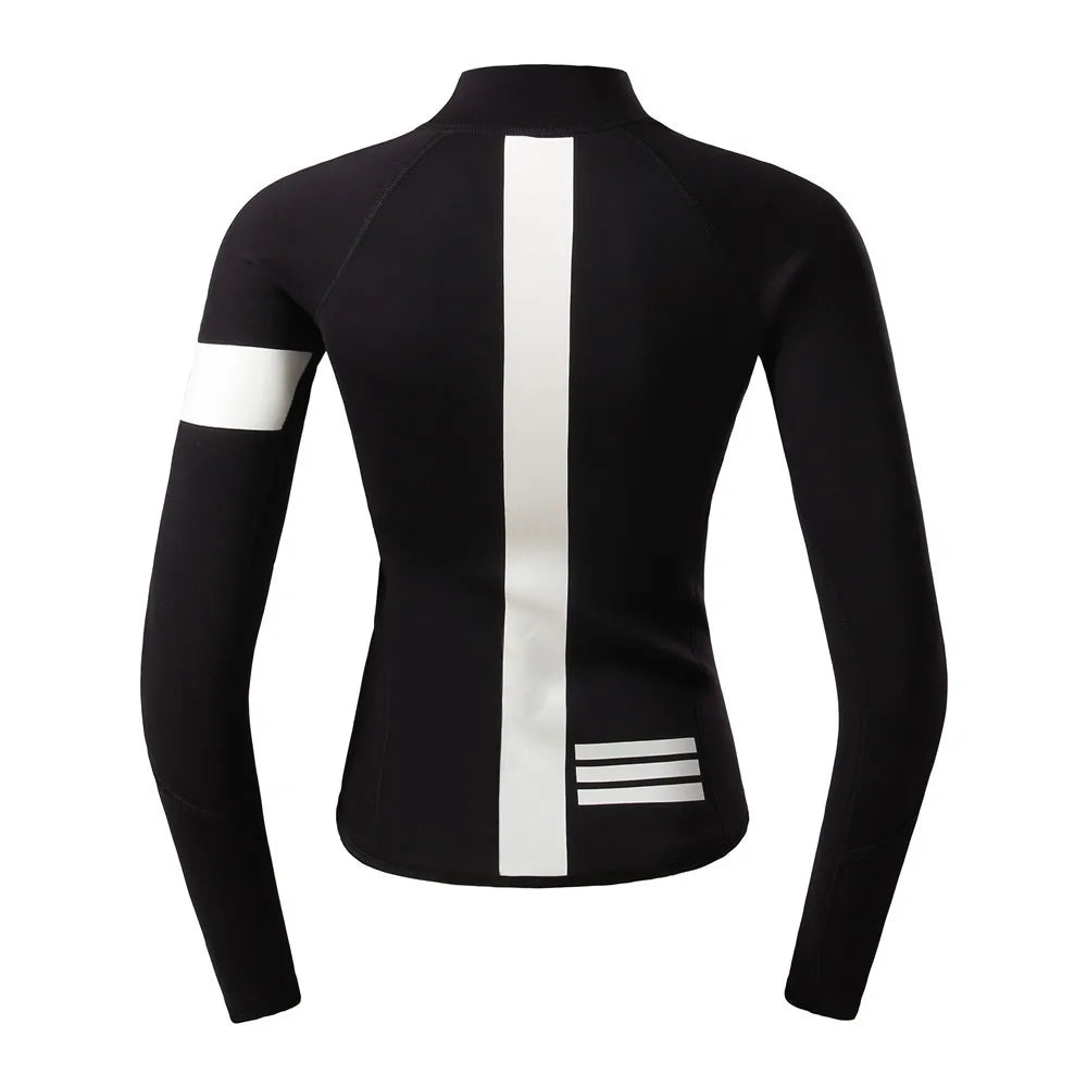 2mm Women Surfing Jacket Long Sleeve Split Diving Clothes Long Pants Swimsuit Scuba Dive Snorkeling Wetsuit Neoprene Swimwear