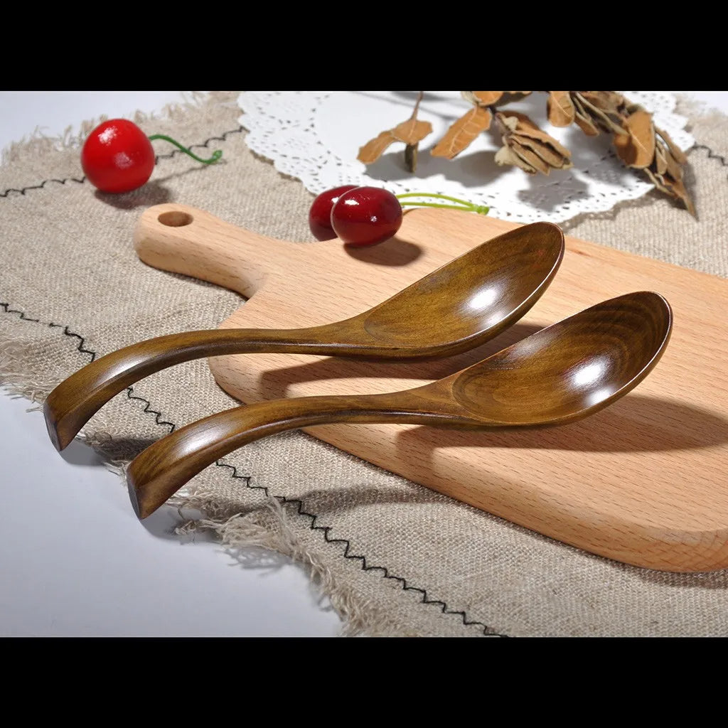 Natural Phoebe Wood Spoon | Handcrafted Wooden Dessert & Soup Spoon