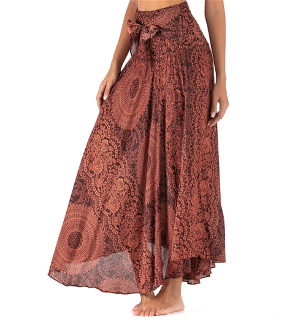 Boho Chiffon Maxi Dress | Sleeveless V-Neck Beach Dress