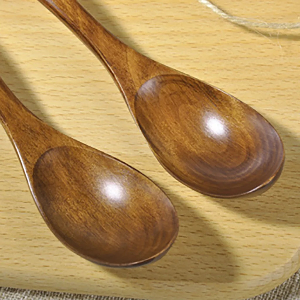 Natural Phoebe Wood Spoon | Handcrafted Wooden Dessert & Soup Spoon