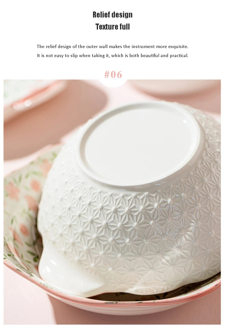 Korean Ceramic Bowl with Lid | Floral Glazed Rice & Soup Bowl