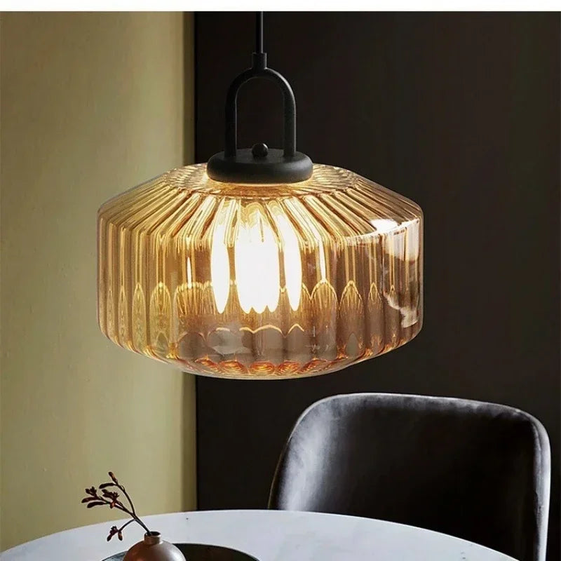 Modern Minimalist Designer Pendant Lamp Restaurant Bedroom Bar Living Room Colored Glass LED Art Chandelier Home Decor Lighting