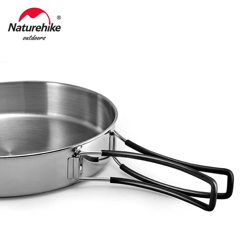 Naturehike Camping Cookware Set | Stainless Steel Outdoor Cooking Kit for 2–3