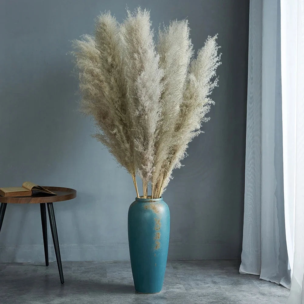 110 - 120cm Large Dried Pampas Grass Plume,Fluffy,Wholesale Boho Home Decor,Natural Real Flower,Wedding Decor,Garden Decoration