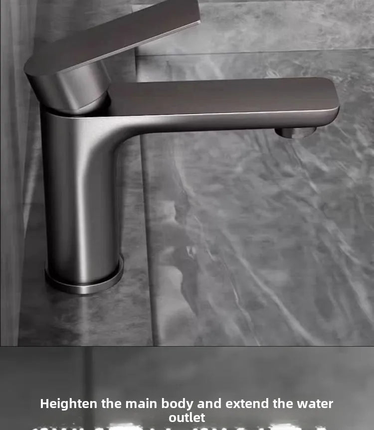 Copper Bathroom Basin Faucet | Single Handle Hot & Cold Countertop Tap