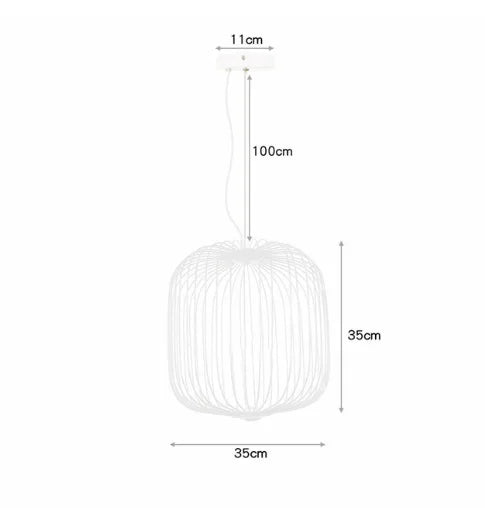 Modern Creative Iron Spokes Pendant Lights Minimalist Birdcage Chandelier for Living RoomDining Room Home Decor Hanging Lamp