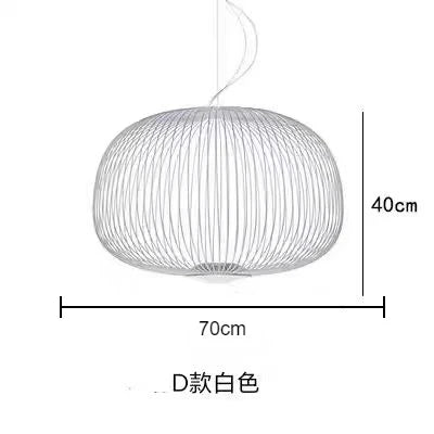 Modern Creative Iron Spokes Pendant Lights Minimalist Birdcage Chandelier for Living RoomDining Room Home Decor Hanging Lamp