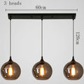 Modern LED Glass Ball Pendant Lamp for Living Room Bedroom Dining Kitchen - Indoor Hanging Chandelier Home Decor Light