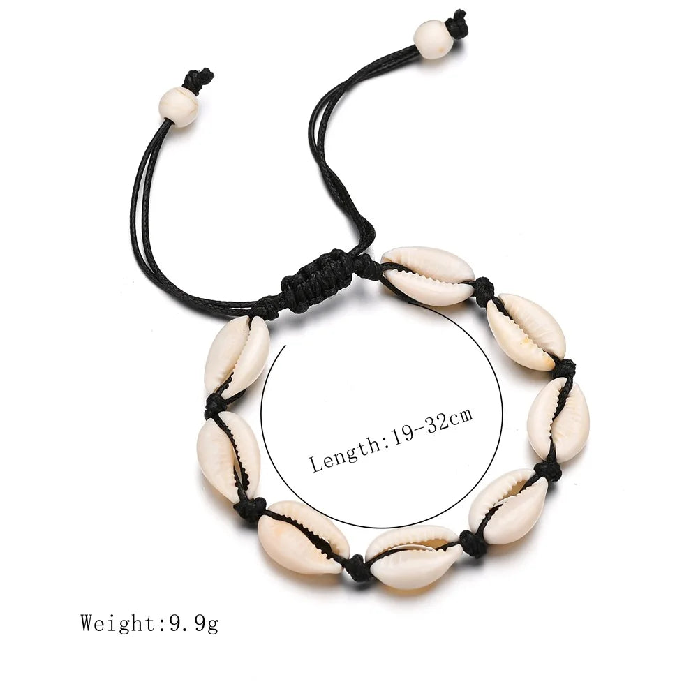 Boho Conch & Cowrie Shell Necklace – Handmade Beach Choker or Bracelet