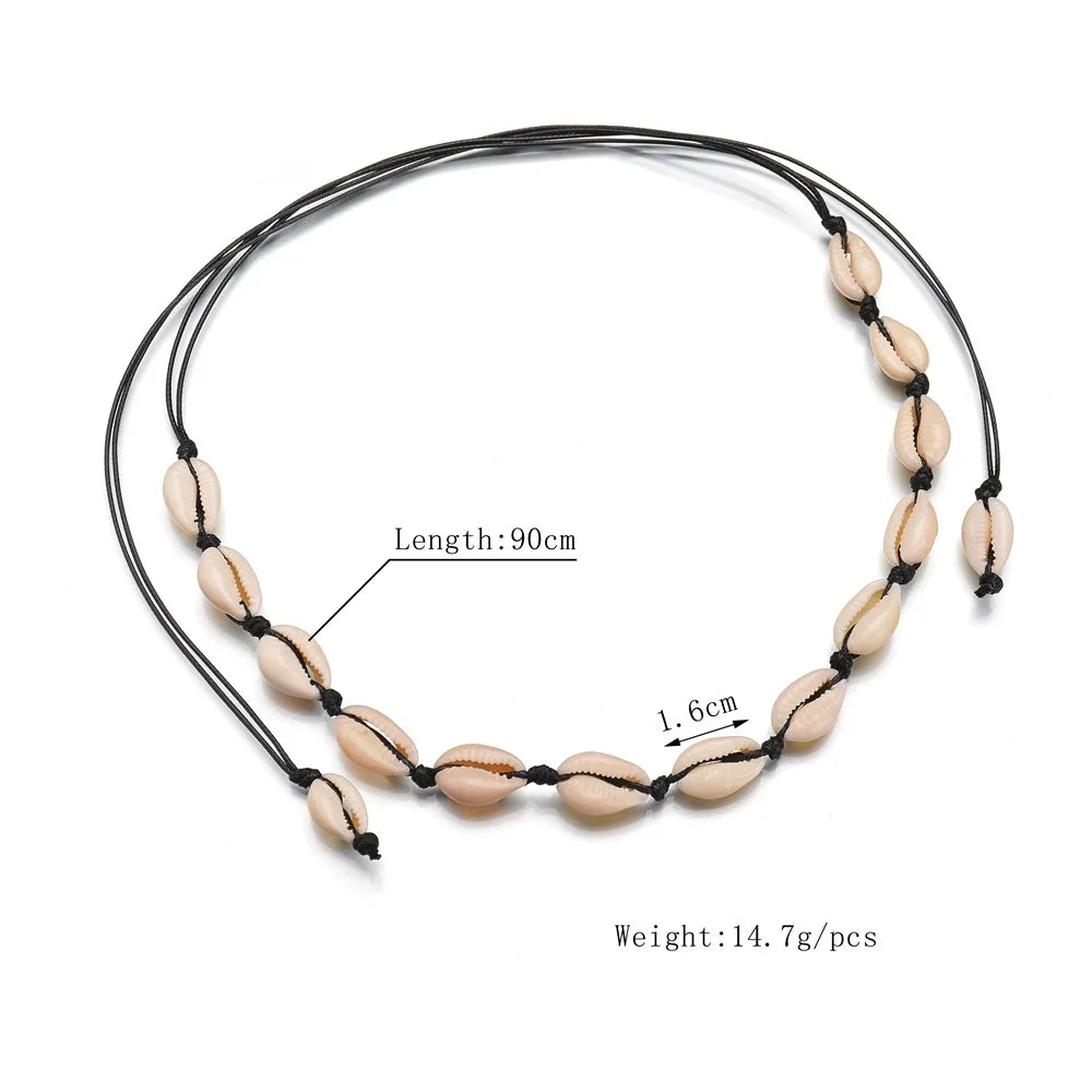 Boho Shell Pendant Choker Necklace – Beach Summer Jewelry for Women