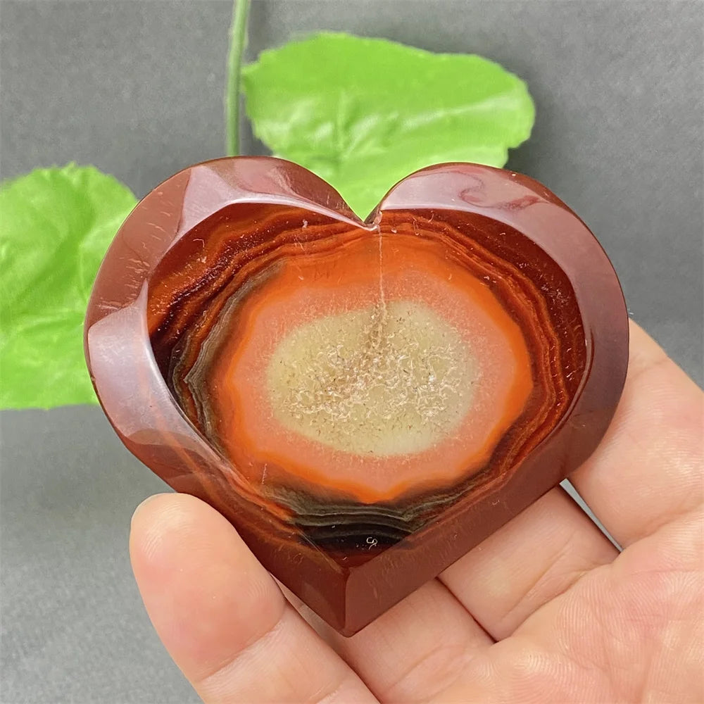 Natural Red Agate Geode Heart – Crystal Home Decor & Feng Shui Gift