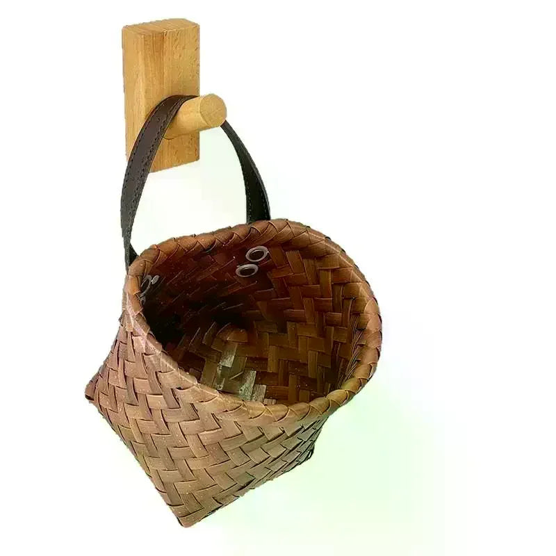 Wall Hanging Basket Boho Style Hand-Woven Hanging Storage Baskets Kitchen Ginger Garlic Scallion Egg Fruit Storage Box