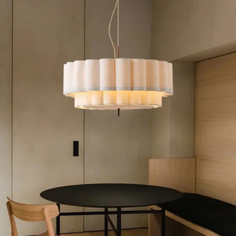 Fabric Pendant Chandelier Light – Modern Hanging Ceiling Lamp for Living Room, Dining Room & Bedroom