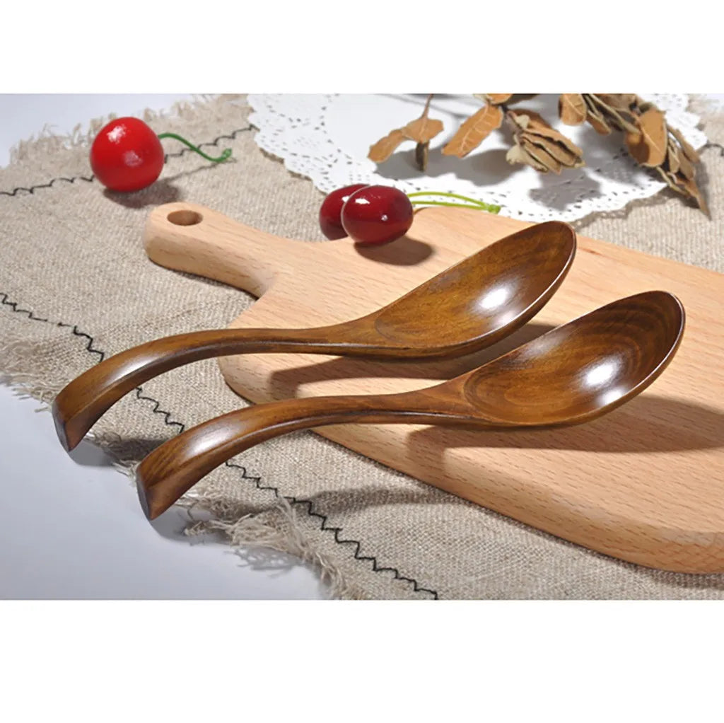 Natural Phoebe Wood Spoon | Handcrafted Wooden Dessert & Soup Spoon