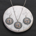 Boho Flower Earring & Necklace Set – Indian-Inspired Bohemian Jewelry in 4 Colors