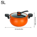 Cast Iron Dutch Oven | Large Non-Stick Cooking Pot with Lid for Gas & Induction